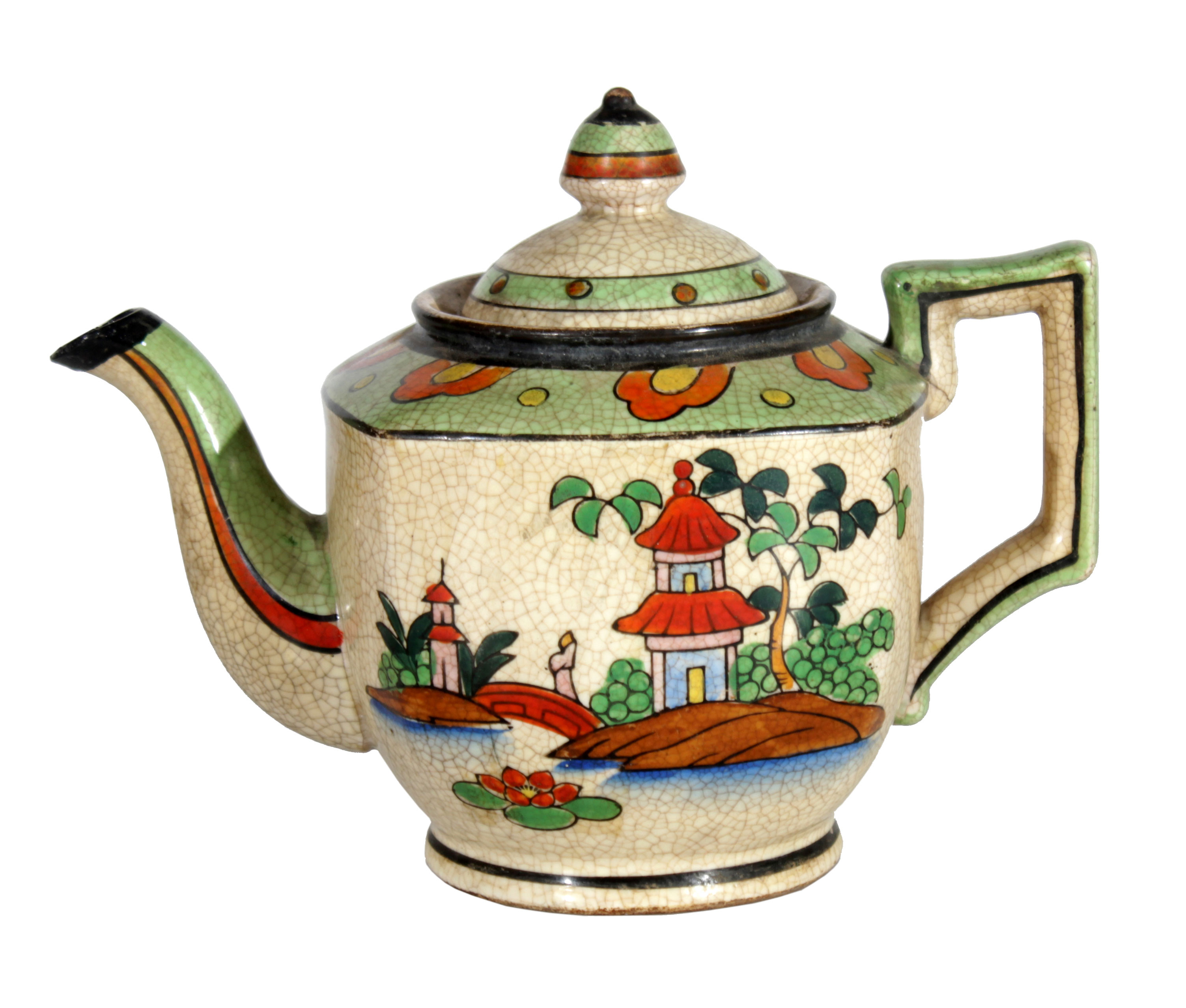 A Japanese ceramic tea pot.