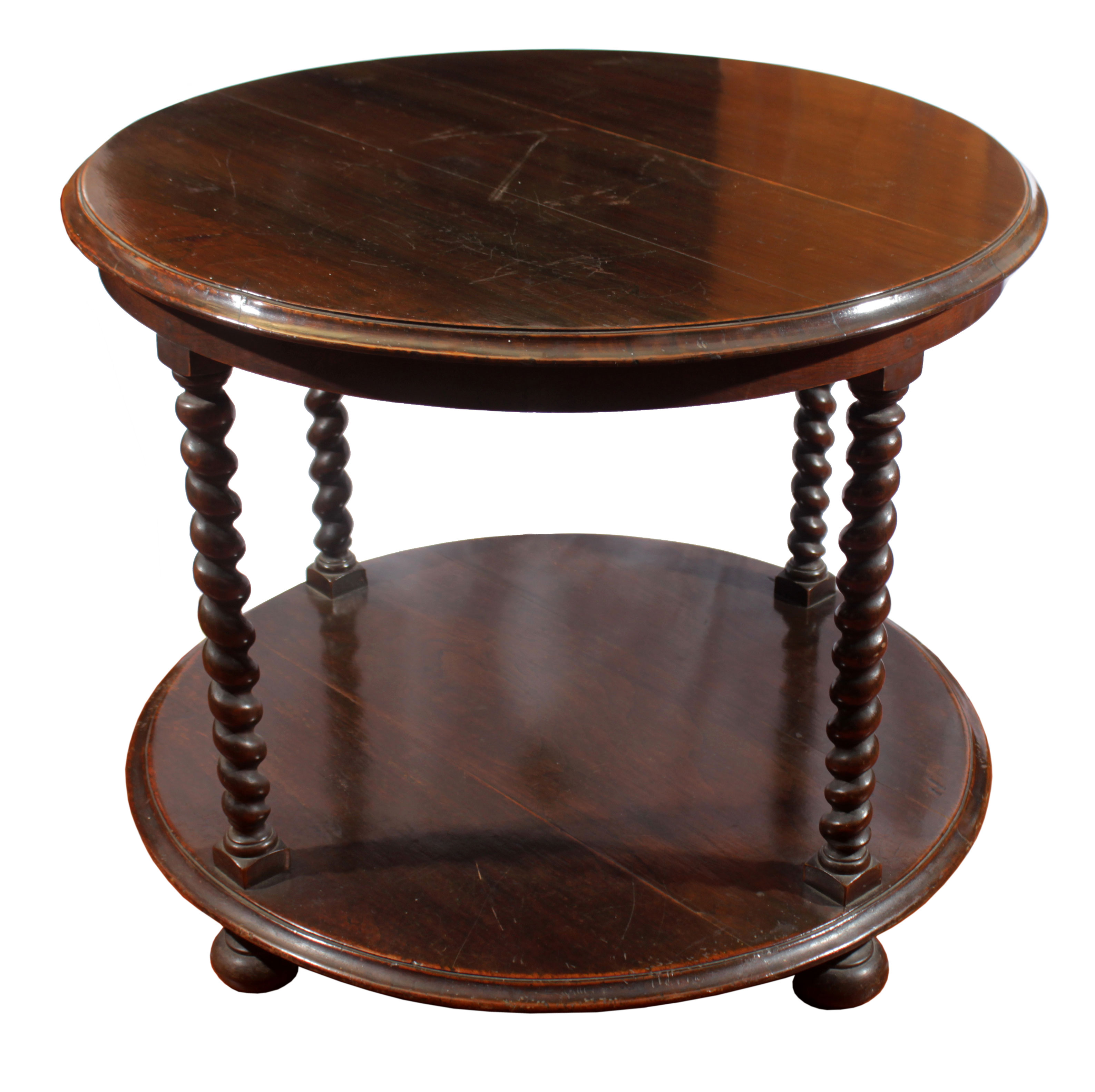 A Van der Pol style wooden round table.