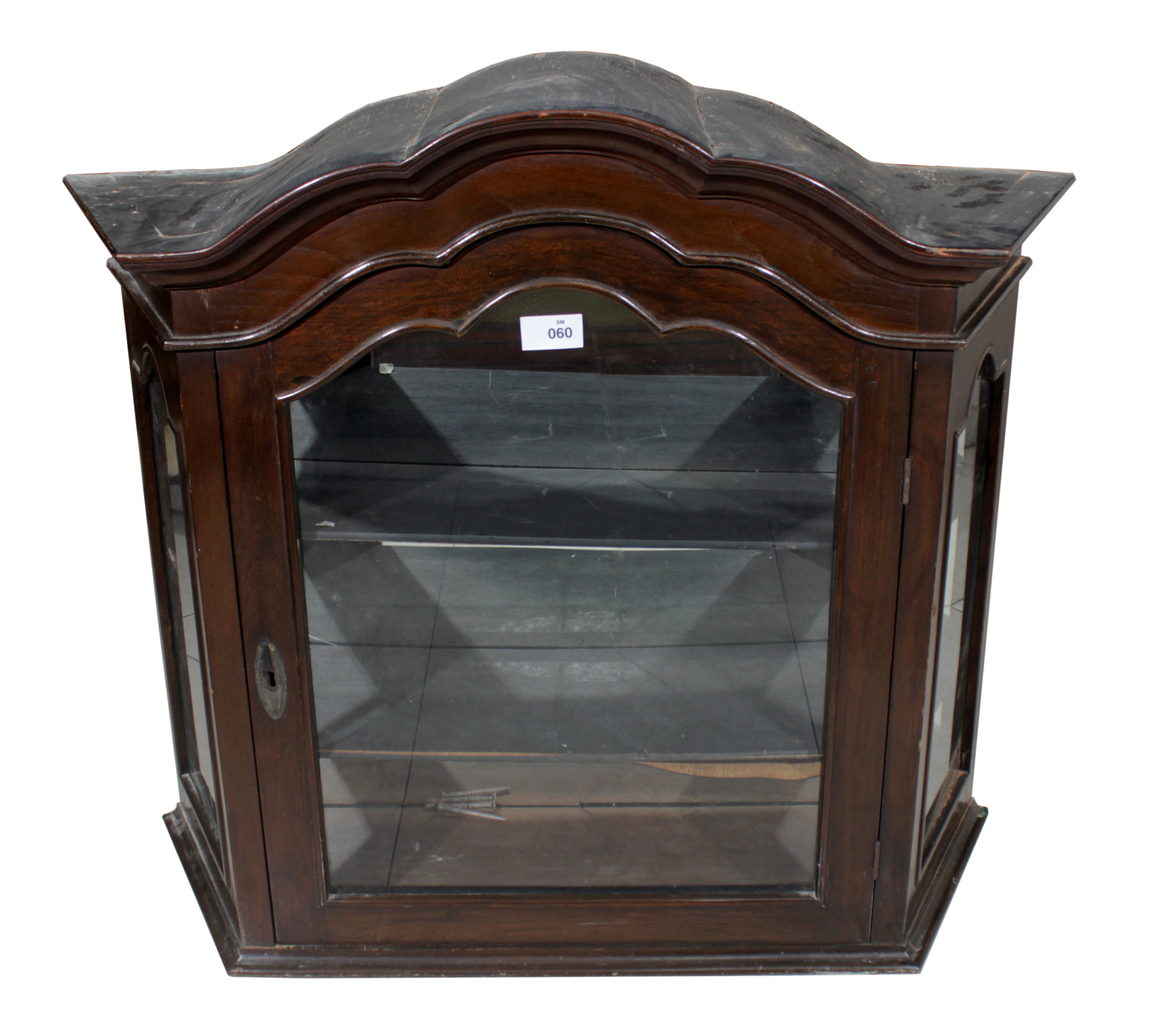 A Dutch colonial wall mounted display cabinet.