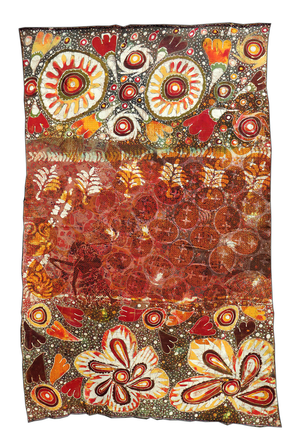 Semar Jalan - Jalan Baragung Batik Cloth By Studio Brahma Tirta Sari X Australian Aboriginal Art Studio Ernabella Arts Australia & Yemisi Ajayi, Nigeria