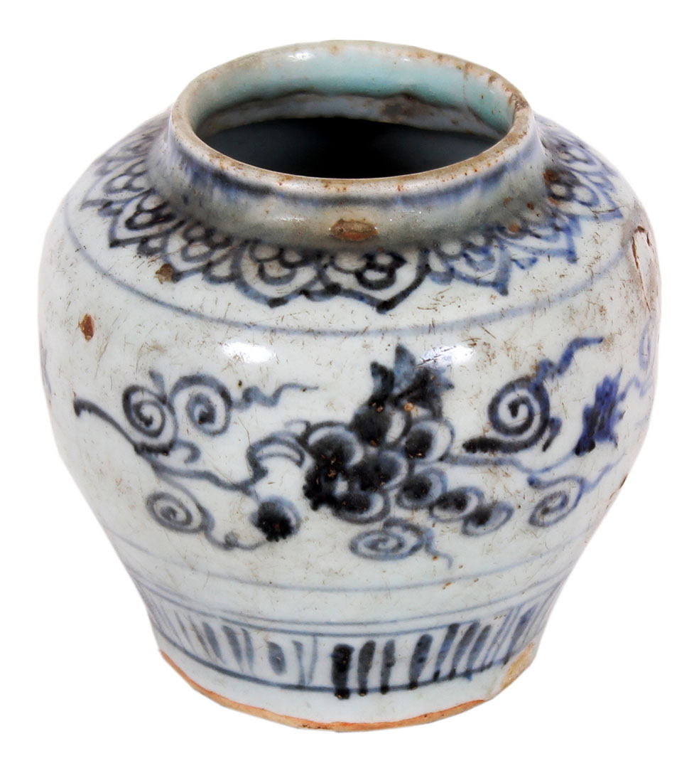 An Underglaze blue decorated Chinese small jar