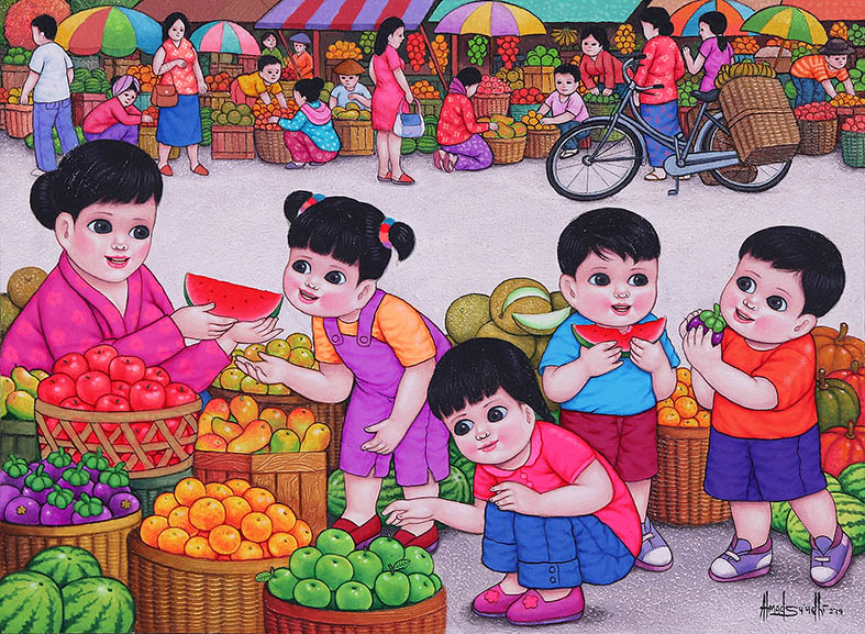 Buah Segar di Pasar Lokal (Fresh Fruits In Local Market)