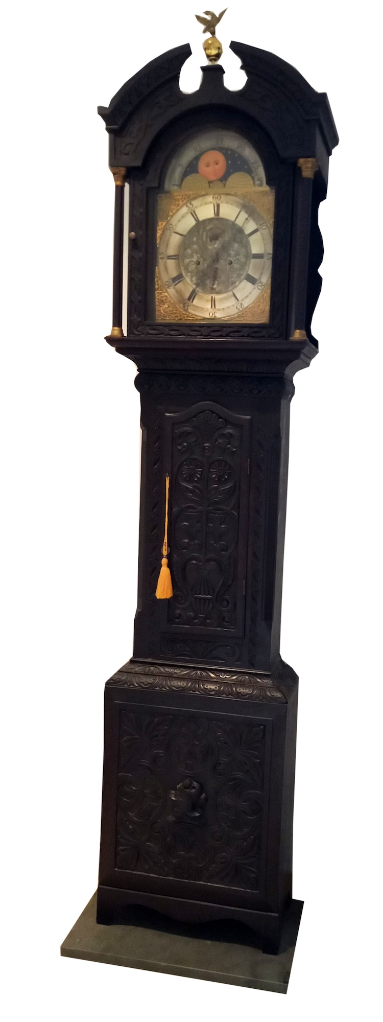 A 19th early 20th century antique long case clock