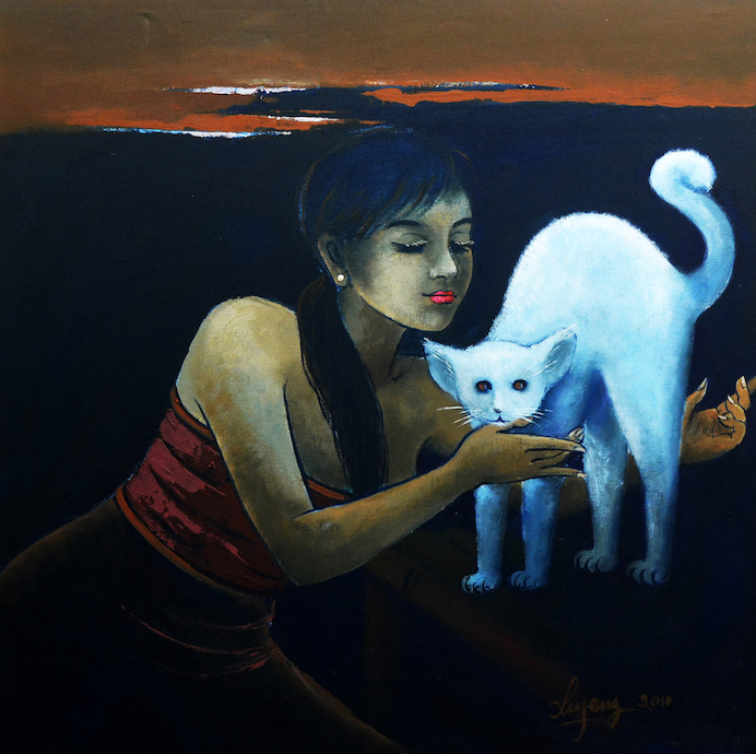 Woman With Cat