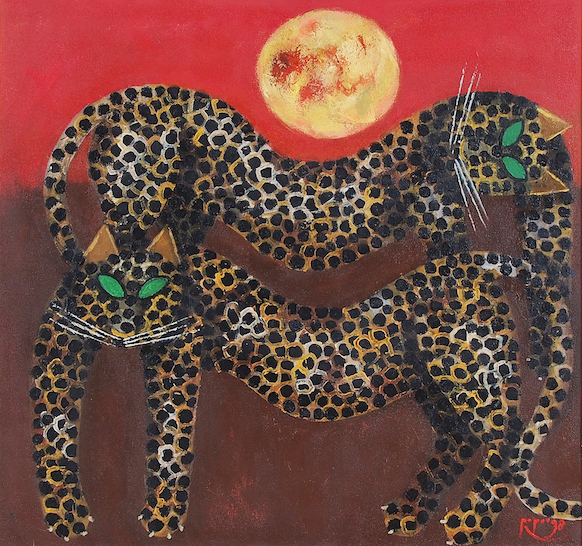 Two Leopards and The Sun