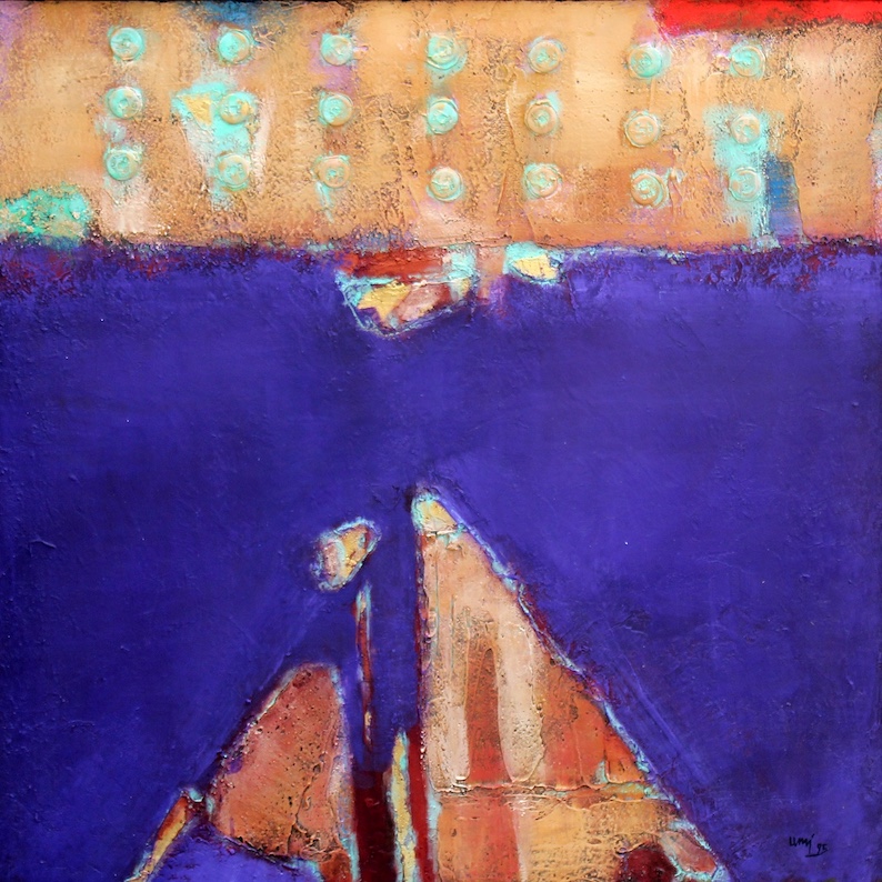 Abstract Composition in Purple