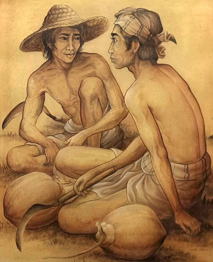 Resting Balinese Farmers