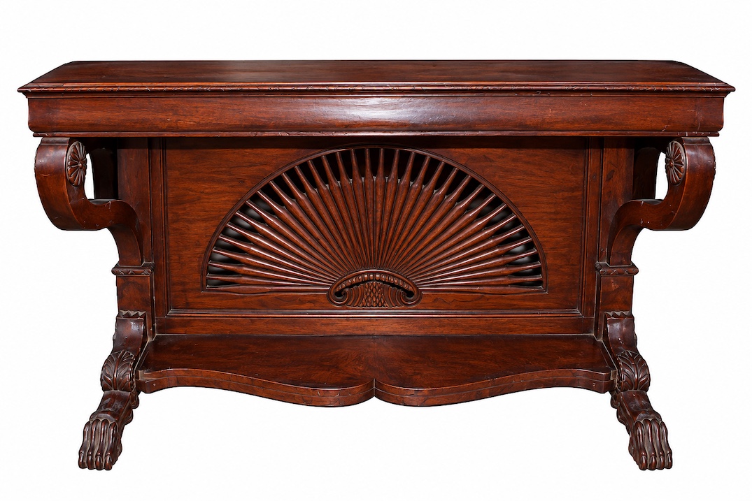 An early 20th century carved teak side table