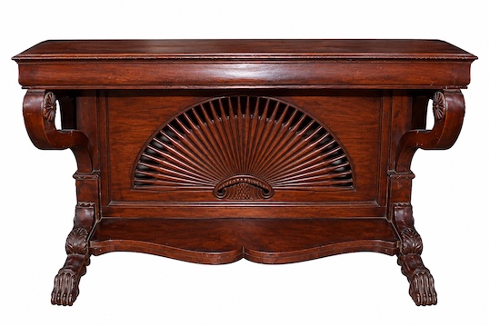 An early 20th century carved teak side table