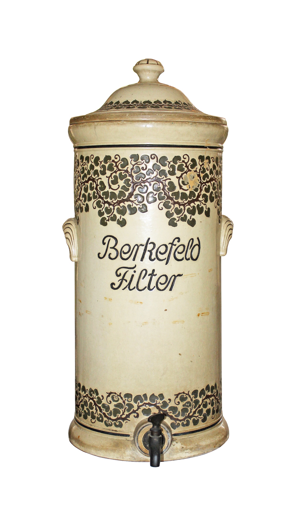 An early 20th century German stoneware ceramic Berkefeld filter