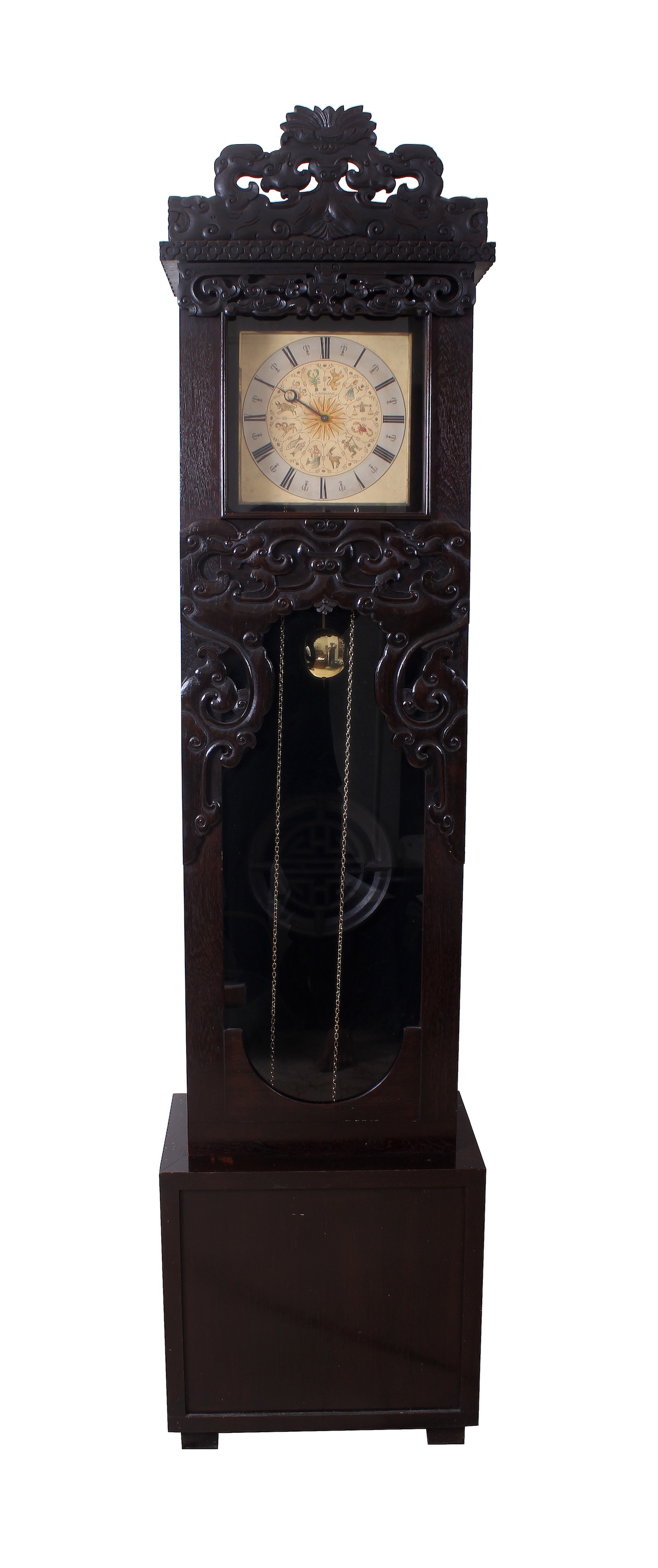 A European long case clock