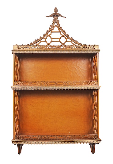 A Chippendale style wall cabinet