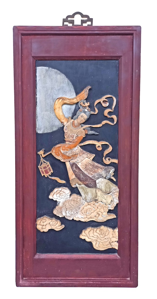 A Chinese wall panel with soapstone decoration circa 1970’s