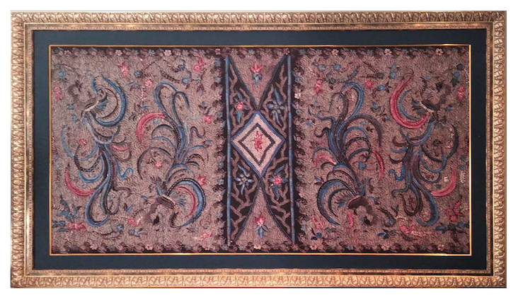A piece of Madura batik mounted in frame