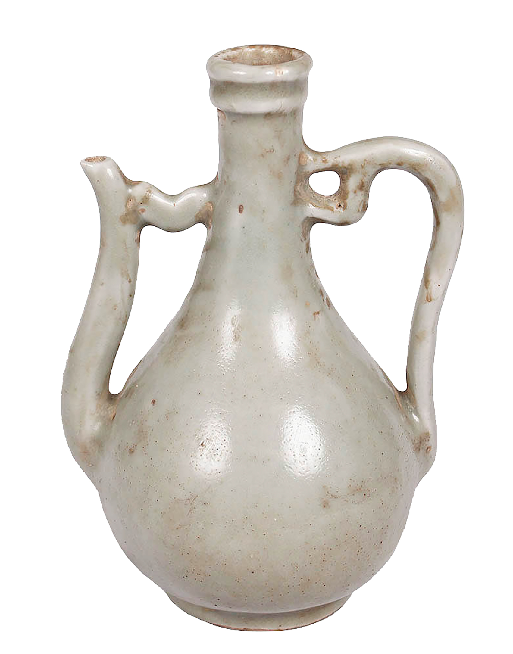 A celadon glazed ewer