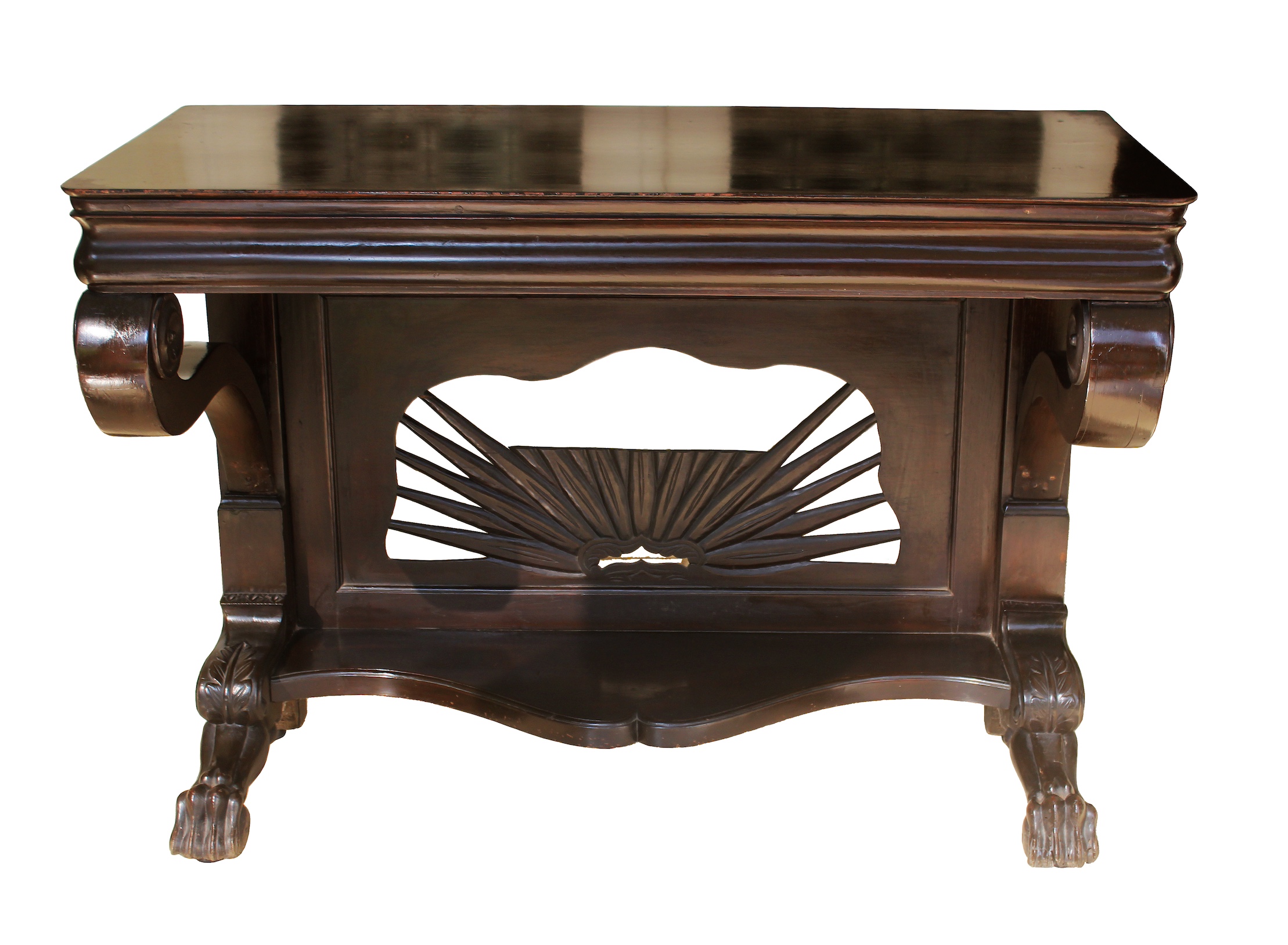 An early 20th century (Dutch colonial period) carved teak side table