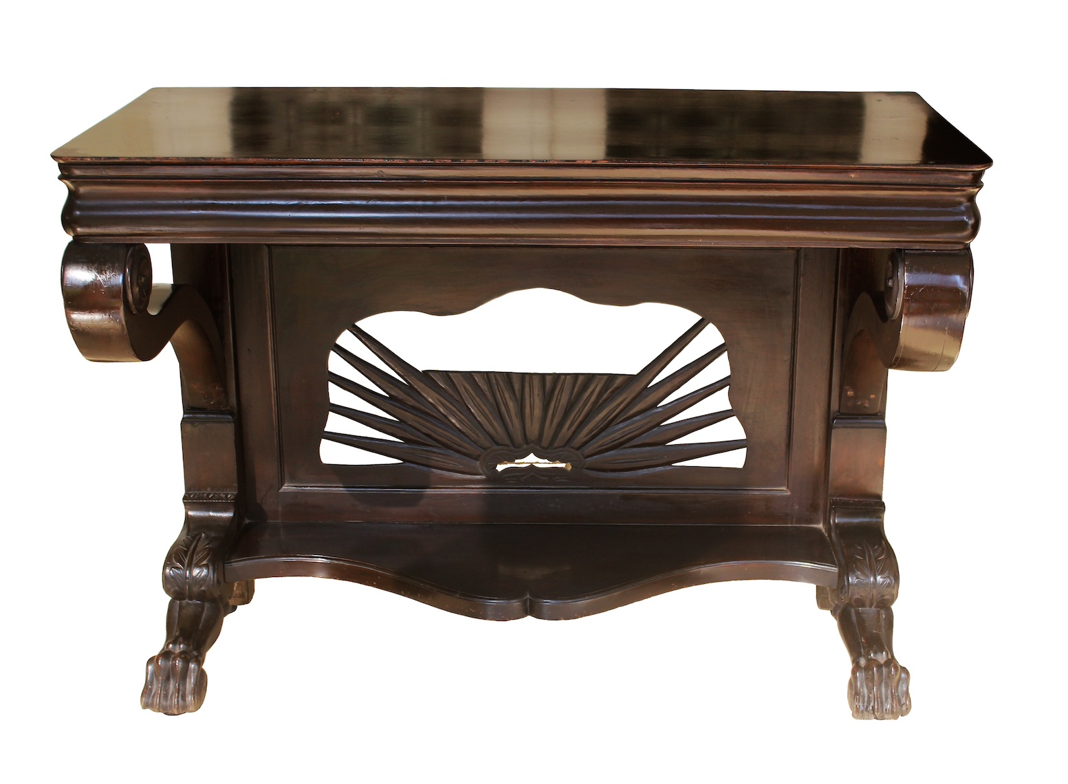 An early 20th century (Dutch colonial period) carved teak side table