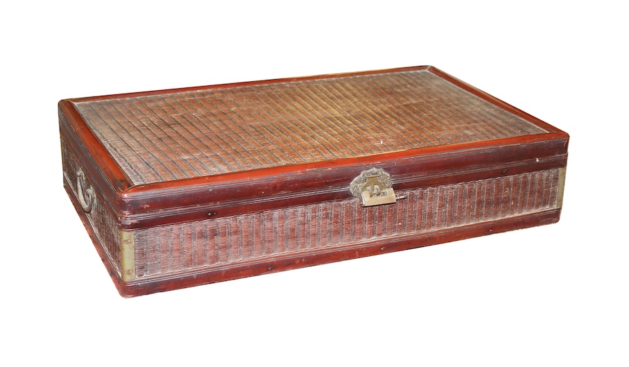 A 20th century rattan box